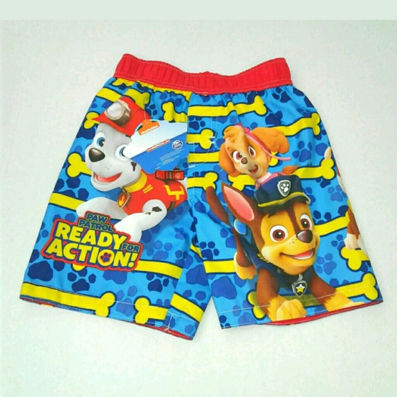 Toddler Boys Paw Patrol Blue Swim Short Trunk